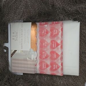 Brand New WOT 214 Park 2 Piece Premium Peva Shower Curtain Set.  Layer or use